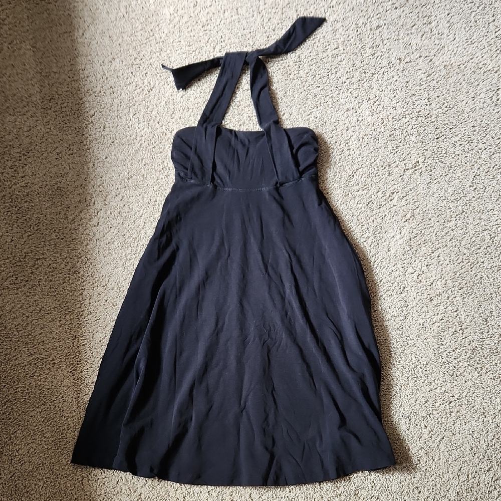 Elegant Black Halter Dress